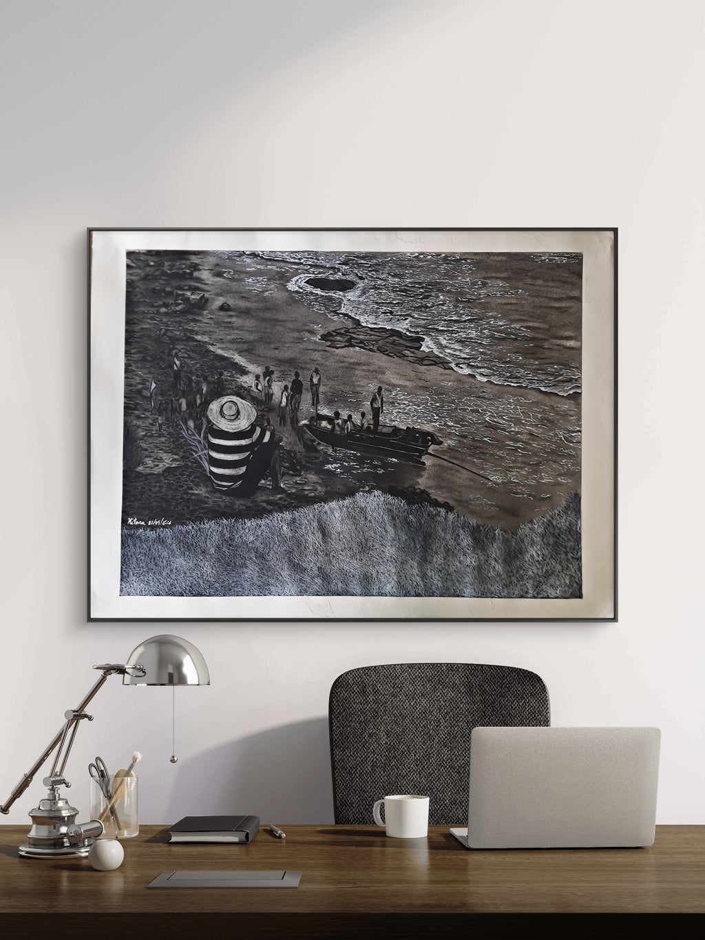 The Remains — Original Charcoal Art | Canvas Print