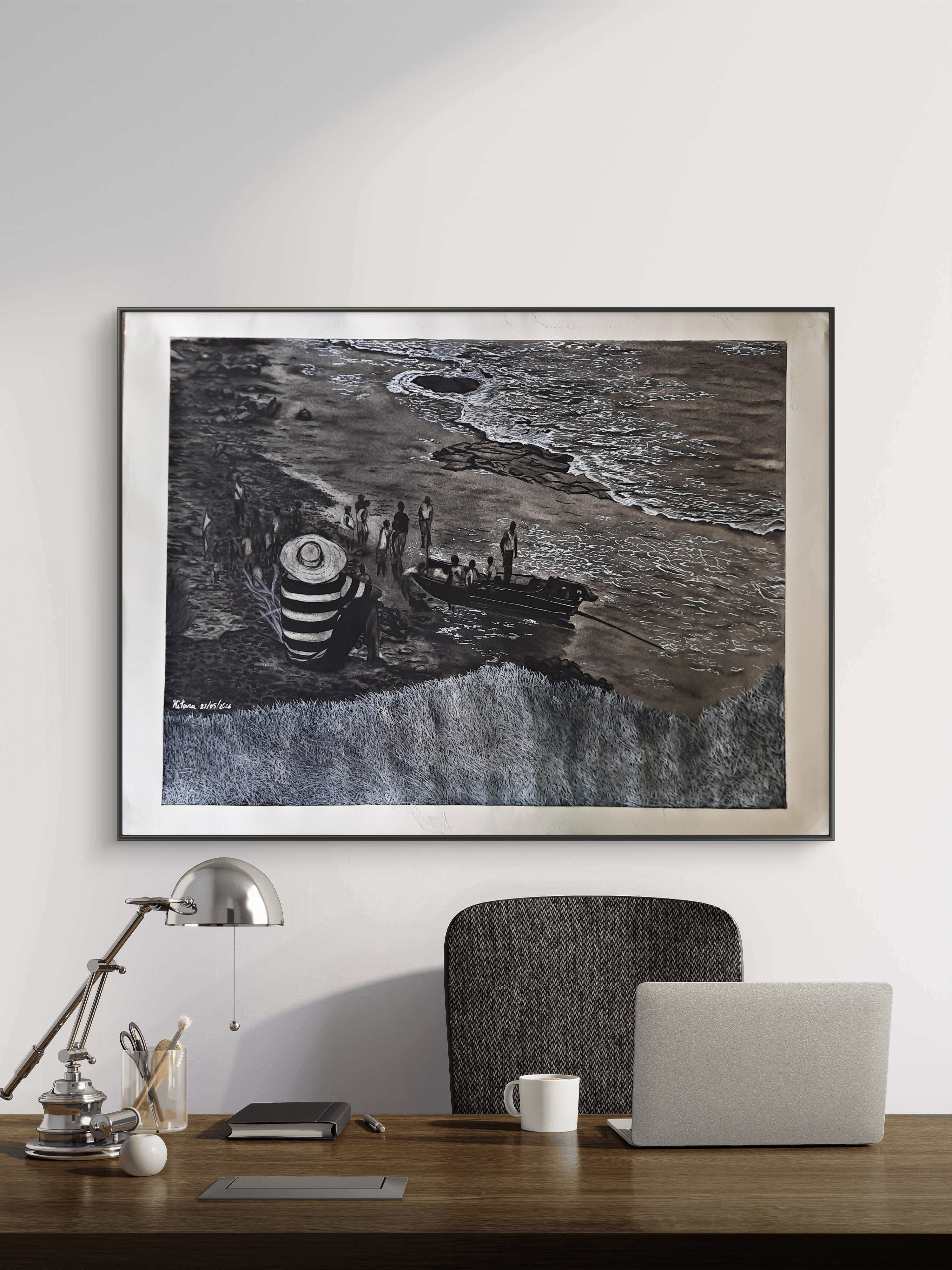 The Remains — Original Charcoal Art | Canvas Print