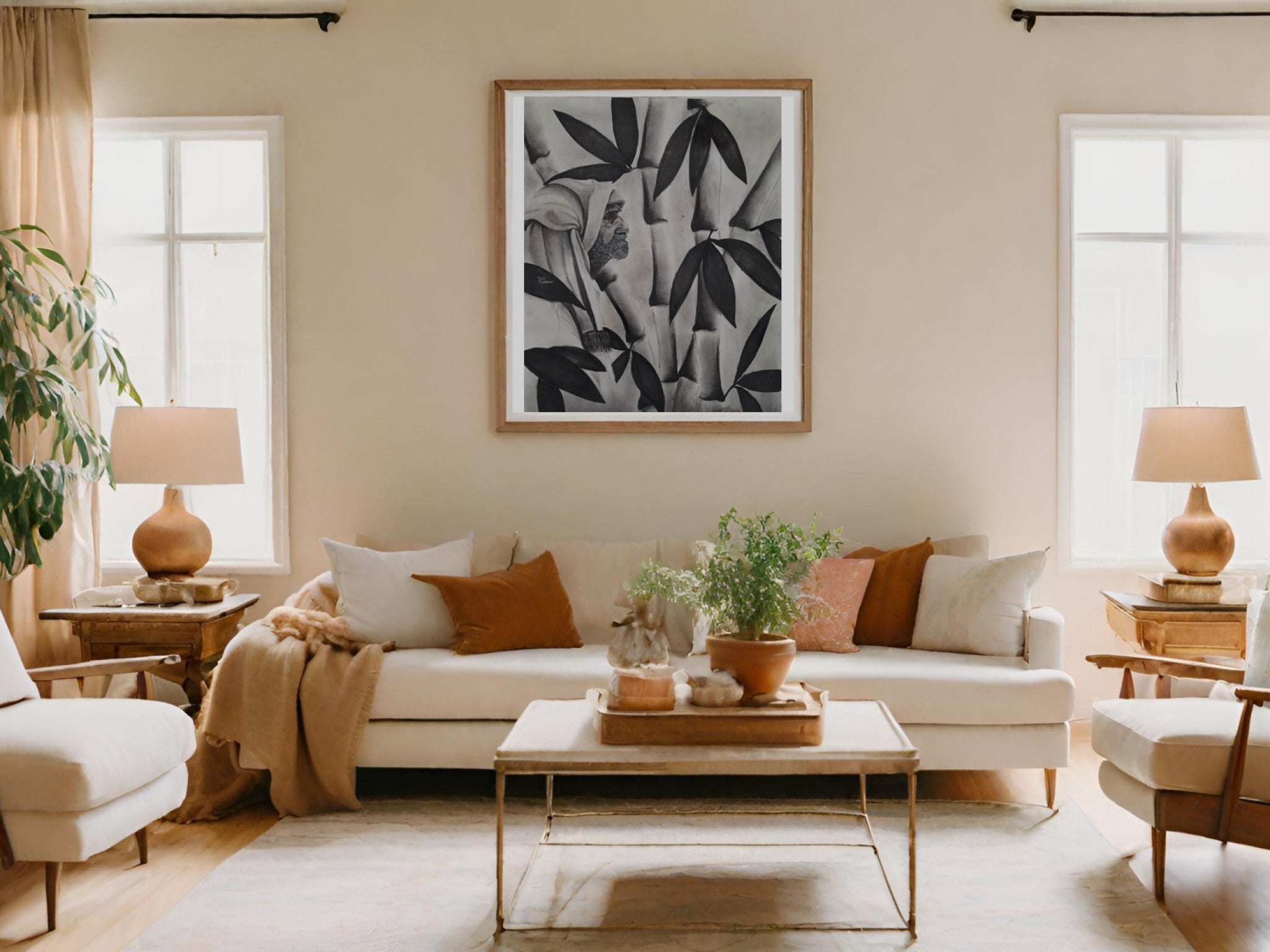 Hollow Bamboo- Framed poster