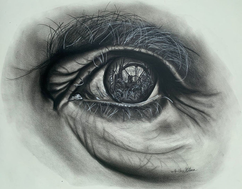Wheel of Time — Original Charcoal Art | Canvas Print