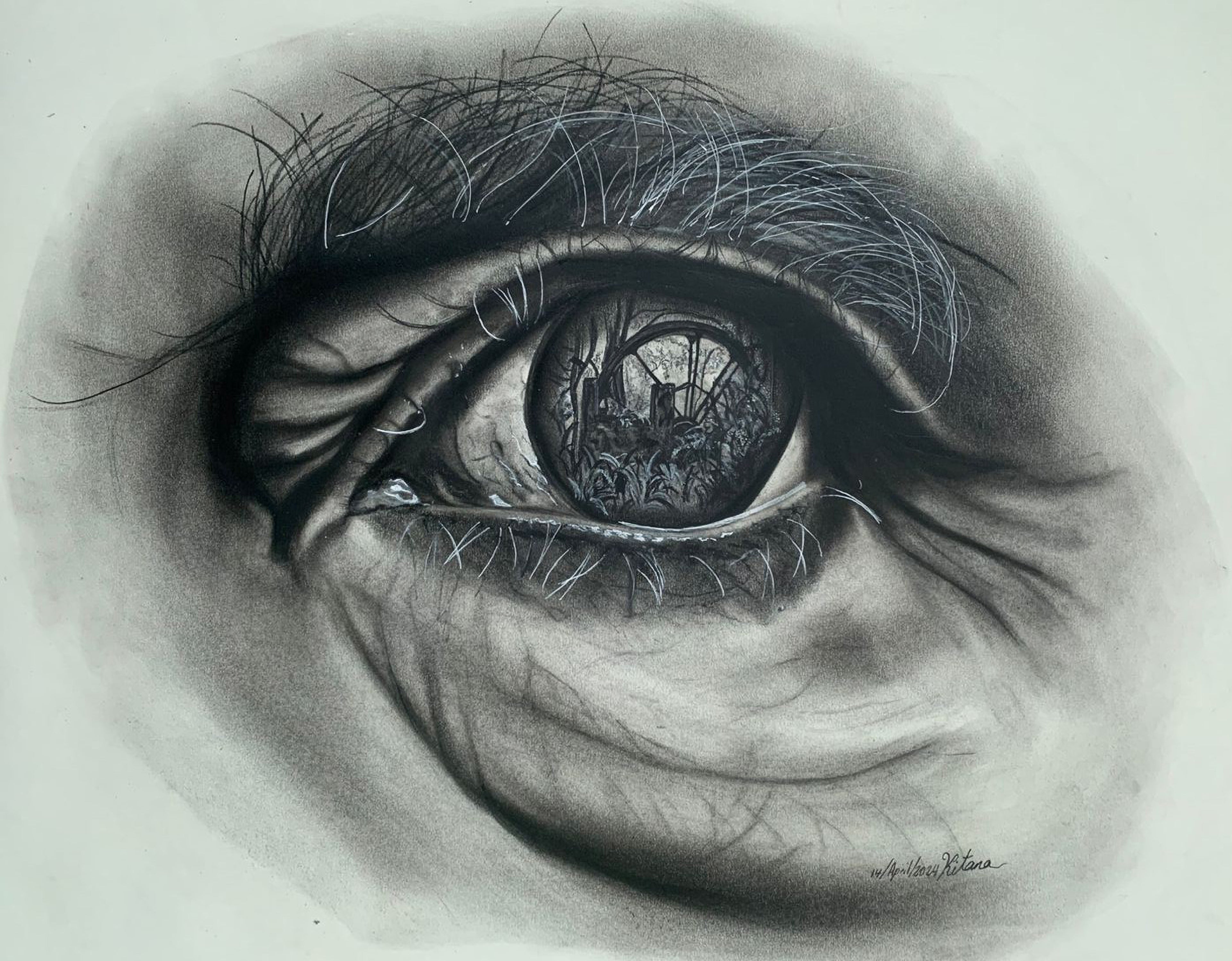Wheel of Time — Original Charcoal Art | Canvas Print