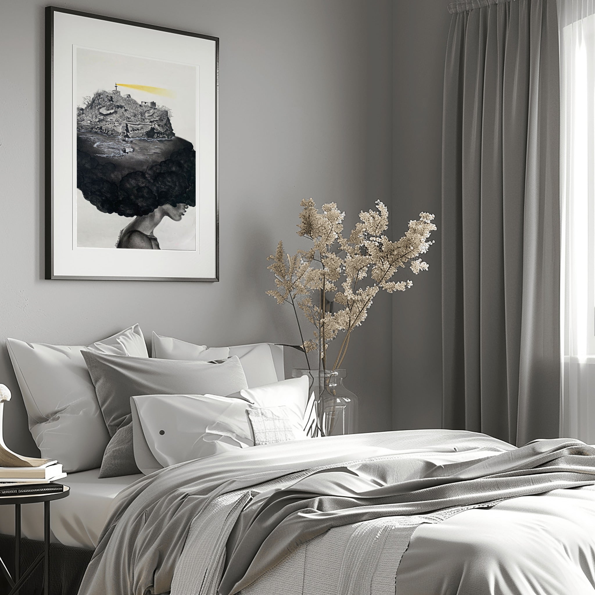 Darkness Reveals the Beauty of Light- Framed poster