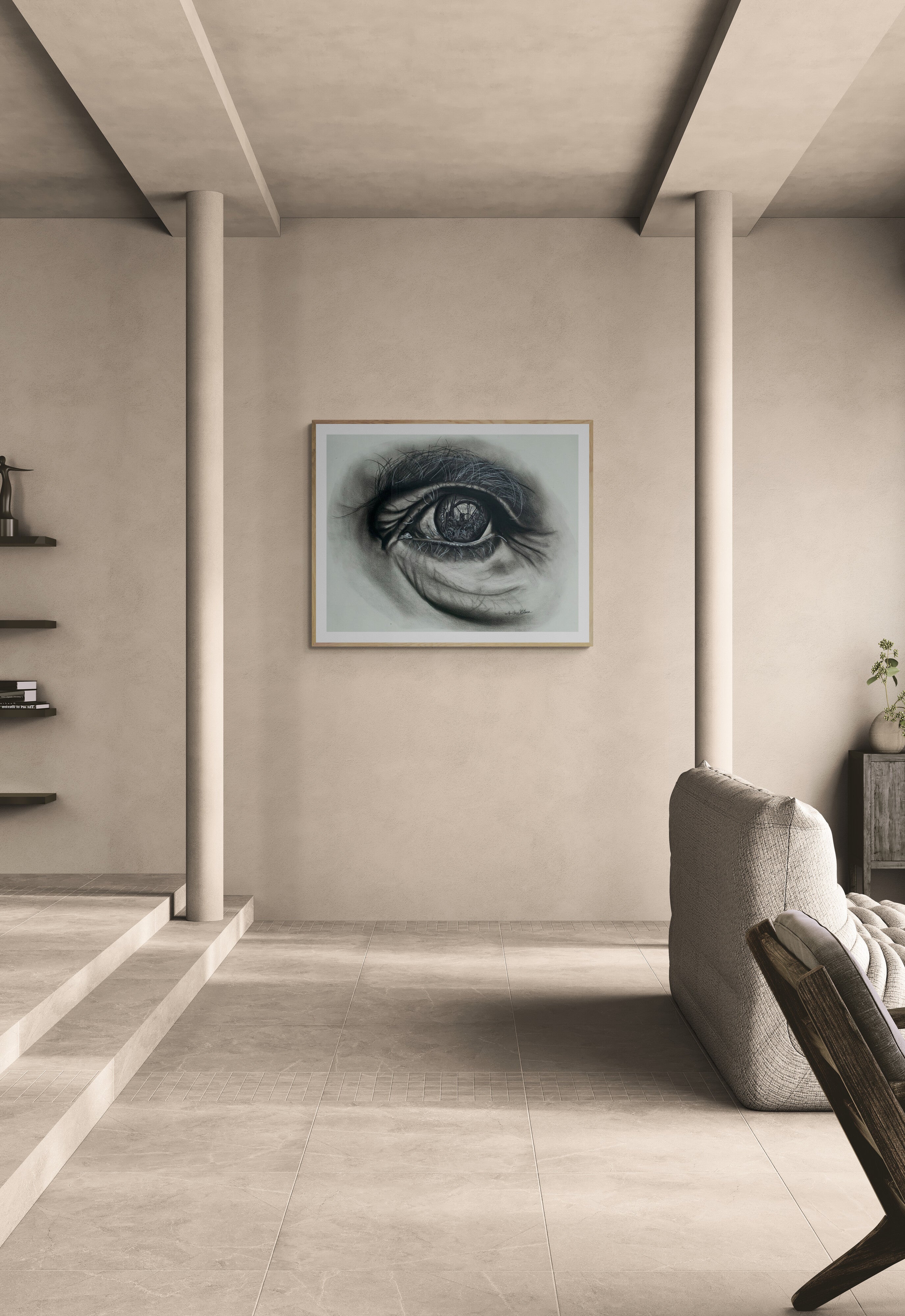 Wheel of Time — Original Charcoal Art | Canvas Print